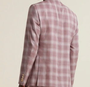 R P SPORTS JACKET / ROSE PLAID / ZEGNA WOOL & SILK / CONTEMPORARY FIT