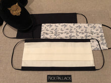 Load image into Gallery viewer, IVORY WITH BLACK TRIM BOARDERS / EXCLUSIVE ELEGANT LUXURY DESIGN / FINE COTTON
