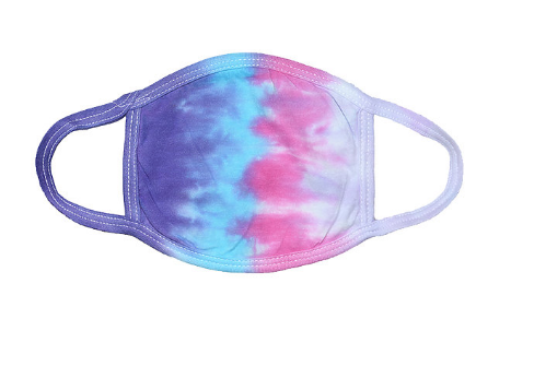 HAND TIE DYED SUNSET BLUE / LAVENDER / PINK / JERSEY / 3 LAYERS / ADULT / TEENS