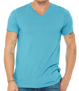 LUXE V-NECK T-SHIRT SHORT SLEEVE JERSEY / 10 COLORS / XS TO XX-L