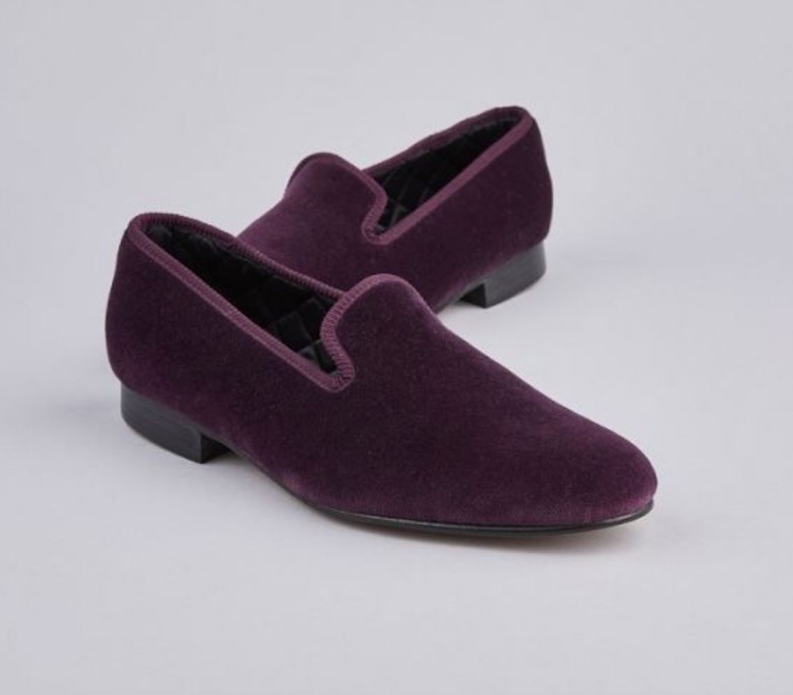Purple velvet 2025 dress shoes
