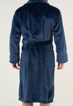 Load image into Gallery viewer, ROBE SHALL COLLAR / MEN / WOMEN / LUXE SOFT COZY / BLACK / NAVY / GREY / WHITE / MONOGRAMS
