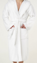 Load image into Gallery viewer, R P LUXURY ROBE WITH HOOD / COTTON TERRY / MEN / WOMEN / BLACK / WHITE / MONOGRAMS
