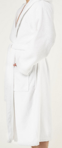 R P LUXURY ROBE WITH HOOD / COTTON TERRY / MEN / WOMEN / BLACK / WHITE / MONOGRAMS