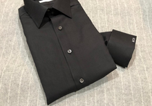 Load image into Gallery viewer, R P DESIGNS EXCLUSIVE SHIRTS / LINEN BLACK SOLID COLOR
