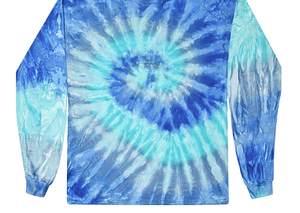 HAND TIE DYE T-SHIRT LONG SLEEVE / 9 COLORS / S TO XXX-L