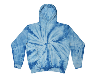 CHILDS SIZE / HAND TIE DYE PULLOVER HOODIE FLEECE / 5 COLORS / CHILD 2-4 / 6-8 / 10-12 / 14-16