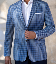 Load image into Gallery viewer, R P SPORTS JACKET / SOFT JACKET / GRAPE CHECK / WOOL SILK LINEN / SLIM FIT
