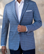 Load image into Gallery viewer, R P SPORTS JACKET / 2 COLORS / GREY BLACK RUST CREAM HOUNDSTOOTH / SILK WOOL / CONTEMPORARY FIT

