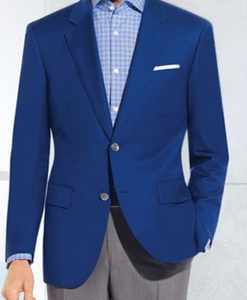 R P SPORTS JACKET / BLAZER SOLID FRENCH BLUE / WOOL / CLASSIC FIT