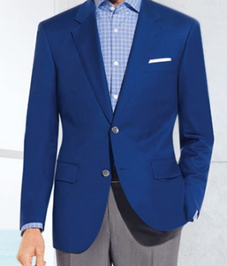 R P SPORTS JACKET / BLAZER SOLID FRENCH BLUE / WOOL / CONTEMPORARY FIT