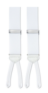 R P SUSPENDERS / WHITE FORMAL EVENING / HAND MADE