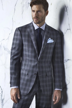 Load image into Gallery viewer, R P SUIT / GREY PLAID / CONTEMPORARY FIT

