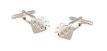 Load image into Gallery viewer, R P CUFF LINKS / SILVER CASINO SIX SIDED DICE DESIGN
