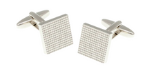Load image into Gallery viewer, R P CUFF LINKS / SILVER SQUARE DESIGN
