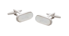 Load image into Gallery viewer, R P CUFF LINKS / SILVER / MOTHER OF PEARL DESIGN
