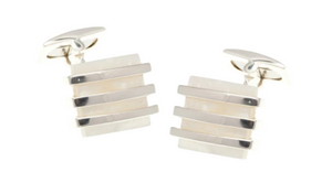 R P CUFF LINKS / SOLID STERLING SILVER / MOTHER OF PEARL DESIGN