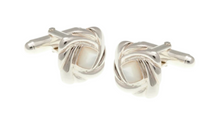 Load image into Gallery viewer, R P CUFF LINKS / SOLID STERLING SILVER / MOTHER OF PEARL DESIGN

