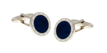 Load image into Gallery viewer, R P LINKS / SILVER / NAVY WITH WHITE RIM ENAMEL DESIGN
