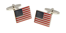 Load image into Gallery viewer, R P LINKS / SILVER / USA FLAG ENAMEL DESIGN
