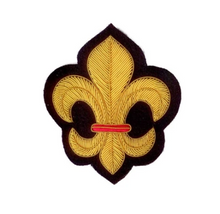 Load image into Gallery viewer, R P CREST / AUTHENTIC ENGLISH / HAND EMBROIDERED IN GOLD + SILVER BULLION
