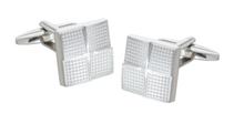Load image into Gallery viewer, R P CUFF LINKS / SILVER SQUARES DESIGN
