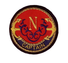 Load image into Gallery viewer, R P CREST / AUTHENTIC ENGLISH / HAND EMBROIDERED IN GOLD + SILVER BULLION

