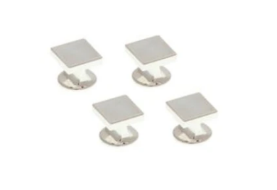 R P FORMAL 4 STUD SET / SILVER / MOTHER OF PEARL SQUARE DESIGN