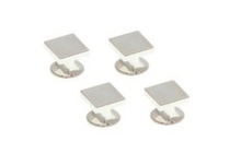Load image into Gallery viewer, R P FORMAL 4 STUD SET / SILVER / MOTHER OF PEARL SQUARE DESIGN
