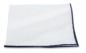 R P POCKET SQUARE / HAND ROLLED IN ITALY / PURE LINEN / 6 COLORS