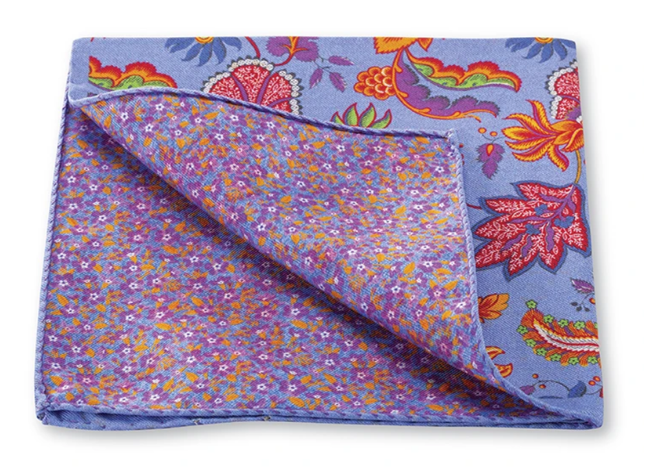 R P POCKET SQUARE / PURE SILK / HAND MADE IN ITALY