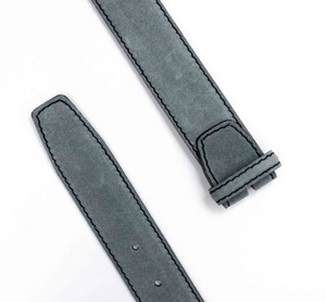 R P BELT / GREY SUEDE / HAND MADE IN ITALY / BUCKLE / GOLD / SILVER / MATT SILVER