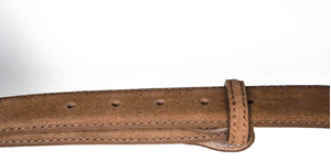 R P BELT / BROWN SUEDE / HAND MADE IN ITALY / BUCKLE / GOLD / SILVER / MATT SILVER