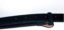 Load image into Gallery viewer, R P BELT / BLACK SUEDE / HAND MADE IN ITALY / BUCKLE / GOLD / SILVER / MATT SILVER
