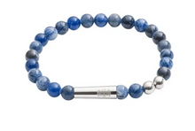 Load image into Gallery viewer, R P BRACELET / SILVER / BLUE SODALITE BEADS
