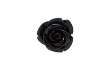 Load image into Gallery viewer, R P LAPEL PIN / BLACK ROSE DESIGN
