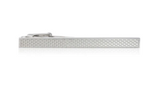 Load image into Gallery viewer, TIE CLIP / SILVER / DOTTED STRIPE DESIGN
