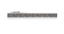Load image into Gallery viewer, R P TIE CLIP / SILVER / GUNMETAL ENGRAVED PAISLEY DESIGN
