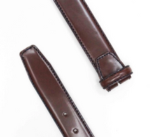 Load image into Gallery viewer, R P BELT / DARK BROWN CALF / HAND MADE IN ITALY / BUCKLE / GOLD / SILVER / MATT SILVER

