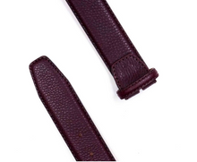 Load image into Gallery viewer, R P BELT / BURGUNDY PEBBLE CALF / HAND MADE IN ITALY / BUCKLE / GOLD / SILVER / MATT SILVER
