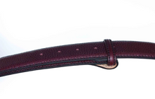 Load image into Gallery viewer, R P BELT / BURGUNDY PEBBLE CALF / HAND MADE IN ITALY / BUCKLE / GOLD / SILVER / MATT SILVER
