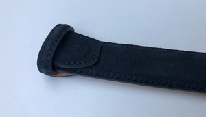 R P BELT / NAVY SUEDE / HAND MADE IN ITALY / BUCKLE / GOLD / SILVER / MATT SILVER
