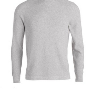 WAFFLE CREW NECK LUXURY SWEATER / NAVY / LIGHT GREY / OLIVE / S TO XXL