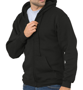 LUXE FULL ZIP HOODIE FLEECE / 10 CUSTOM COLORS / MADE IN CALIFORNIA / S TO 4-XL