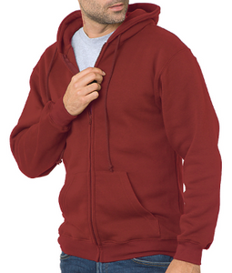 LUXE FULL ZIP HOODIE FLEECE / 10 CUSTOM COLORS / MADE IN CALIFORNIA / S TO 4-XL