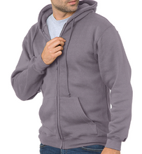 Load image into Gallery viewer, LUXE FULL ZIP HOODIE FLEECE / 10 CUSTOM COLORS / MADE IN CALIFORNIA / S TO 4-XL
