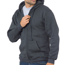 Load image into Gallery viewer, LUXE FULL ZIP HOODIE FLEECE / 10 CUSTOM COLORS / MADE IN CALIFORNIA / S TO 4-XL
