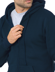 LUXE FULL ZIP HOODIE FLEECE / 10 CUSTOM COLORS / MADE IN CALIFORNIA / S TO 4-XL