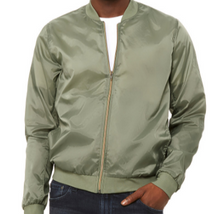 Load image into Gallery viewer, R P LUXE BOMBER JACKET LIGHTWEIGHT / OLIVE / BLACK / XS TO XX-L
