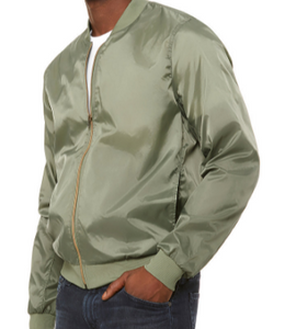 R P LUXE BOMBER JACKET LIGHTWEIGHT / OLIVE / BLACK / XS TO XX-L
